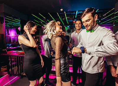 Cool party crowd