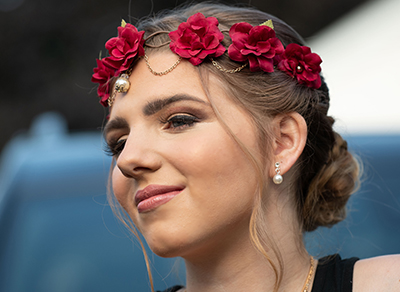 Outdoor portrait of a young girl