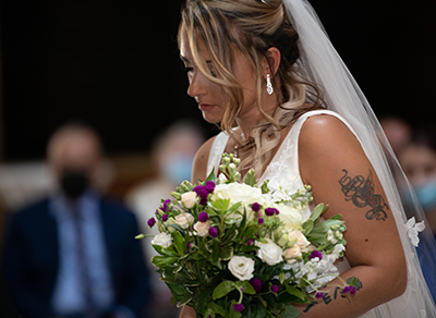 Bride with flowers